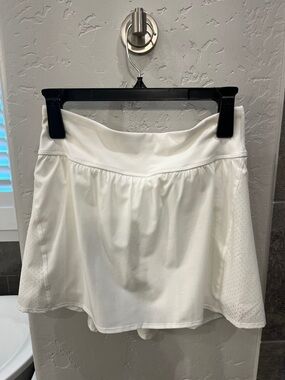 SPANX White Activewear Skort with Branded Waistband